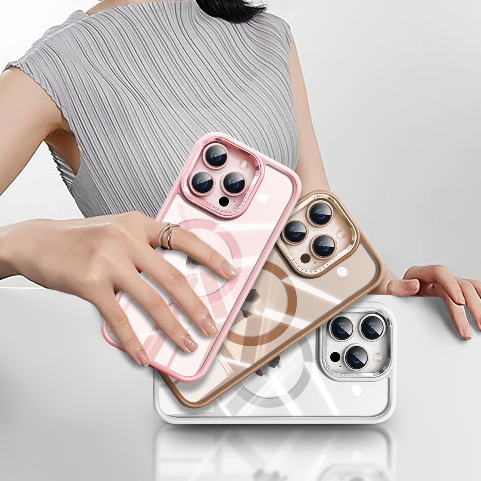 Amazon.co.jp: ピンク,16 Pro Max,MEIXIAO(梅雨明け) forIphone 16 Pro