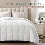 ACCURATEX Lightweight Duvet Queen, 250GSM Fill,90x90 | Peach Skin Breathable Fabric, Box-Stitch Edged with Piping, 8 Secure Tabs, OEKO-TEX Certified, Machine Washable Blanket
