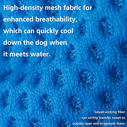 Miniatura 5 de UNIPUP Paquete de 2 camisas para perros de secado rápido, ropa de malla ligera transpirable para perros medianos y niños, camisetas para fanáticos
