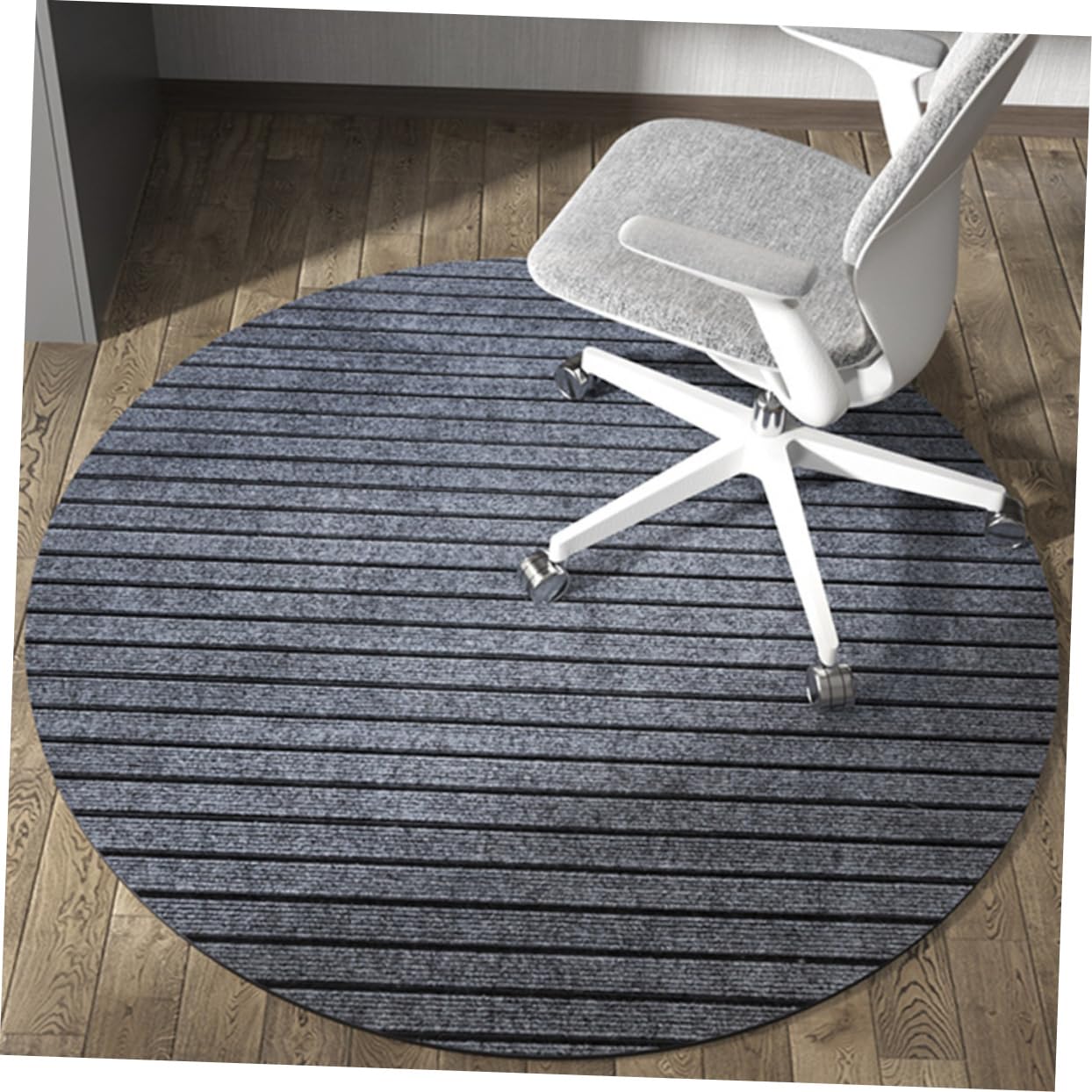 Genérico Alfombra del Piso de la Silla Malla Coche Postal Puerta Alfombra Oficina despacho Almohadilla para el Piso de la Silla Alfombrilla para a de Juego Mezclado Dark Grey