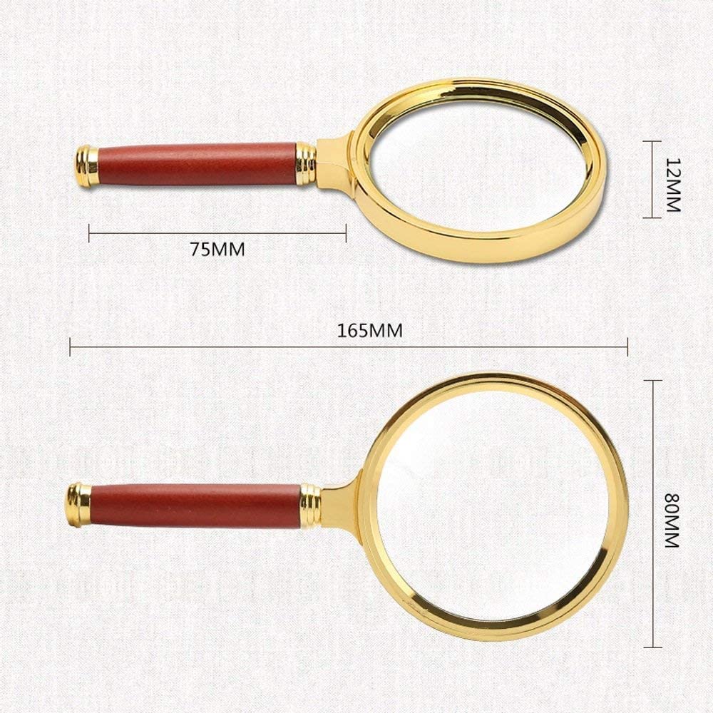 Lupa Lea la Lupa, joyería de Lupa de iluminación Totalmente metálica, joyería de Diamantes para Lupa de Lectura de colección de Monedas Interesting