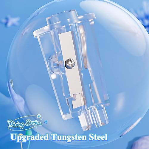 Miniatura 5 de M&G Sacapuntas eléctrico, sacapuntas portátil con bateríaUSB de doble alimentación para lápices, niños, estudiantes, hogar, aula, escuela, oficina