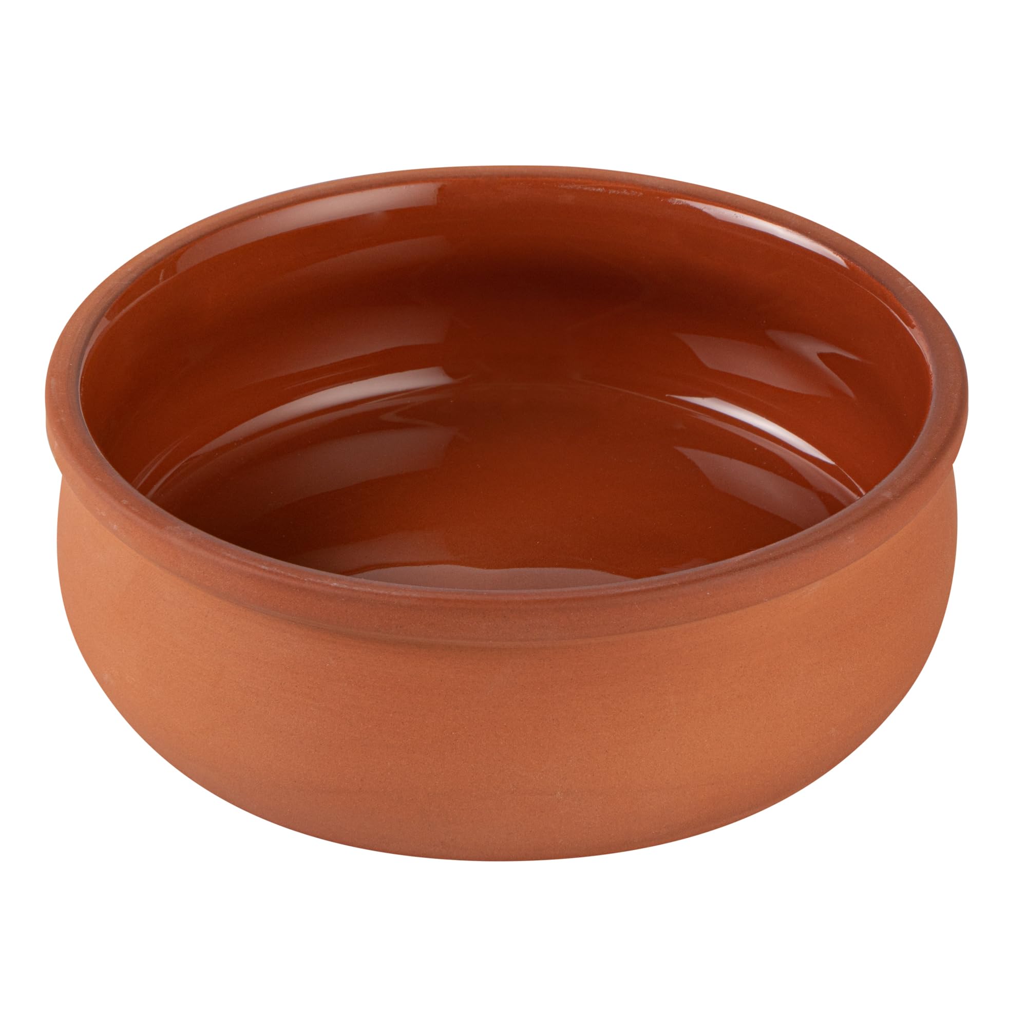 Restaurantware -Terra Tek - Cazuelas in terracotta, 10 pentole in terracotta smaltata marrone per cucinare, pronte per il forno, microonde, pentole da portata in terracotta, lavabili in lavastoviglie,