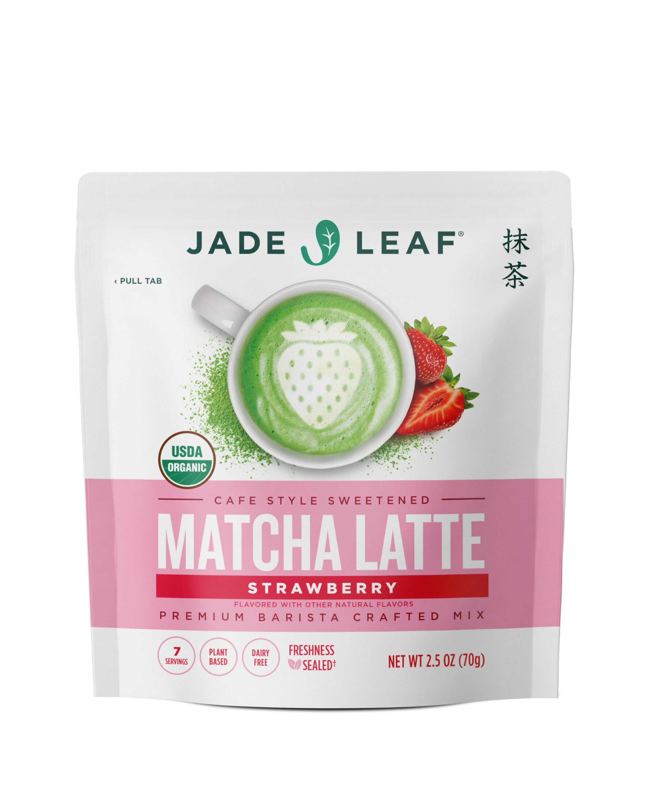 Jade Leaf Organic Caf Style Strawberry Matcha Latte Green Tea Powder Premium Barista Crafted Mix Authentically Japanese 7