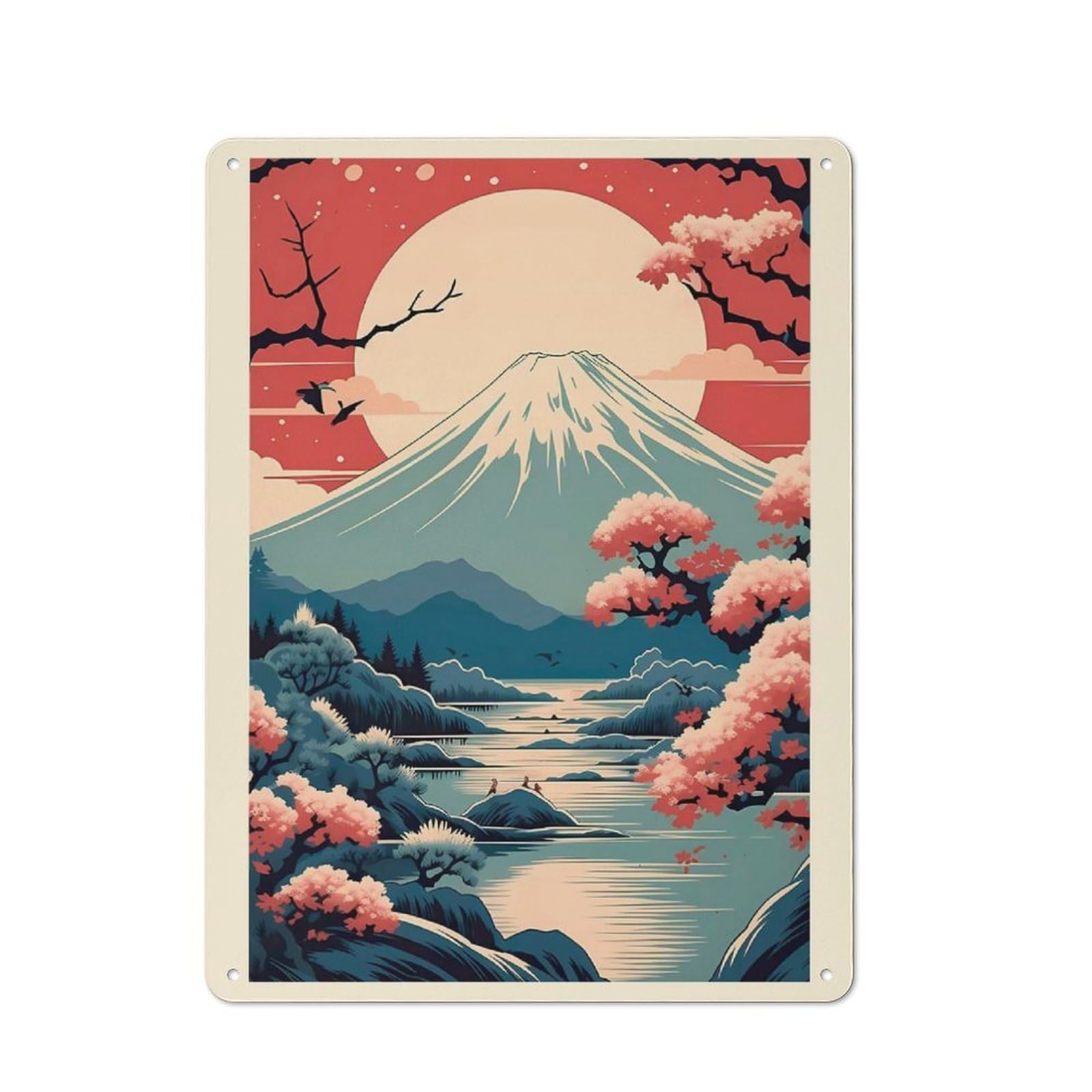 Junmoney Fuji Mountain 1 Retro Tin Sign 40X30cm For Workshop Wall, For Home Interiors And Metal Sign Collectors