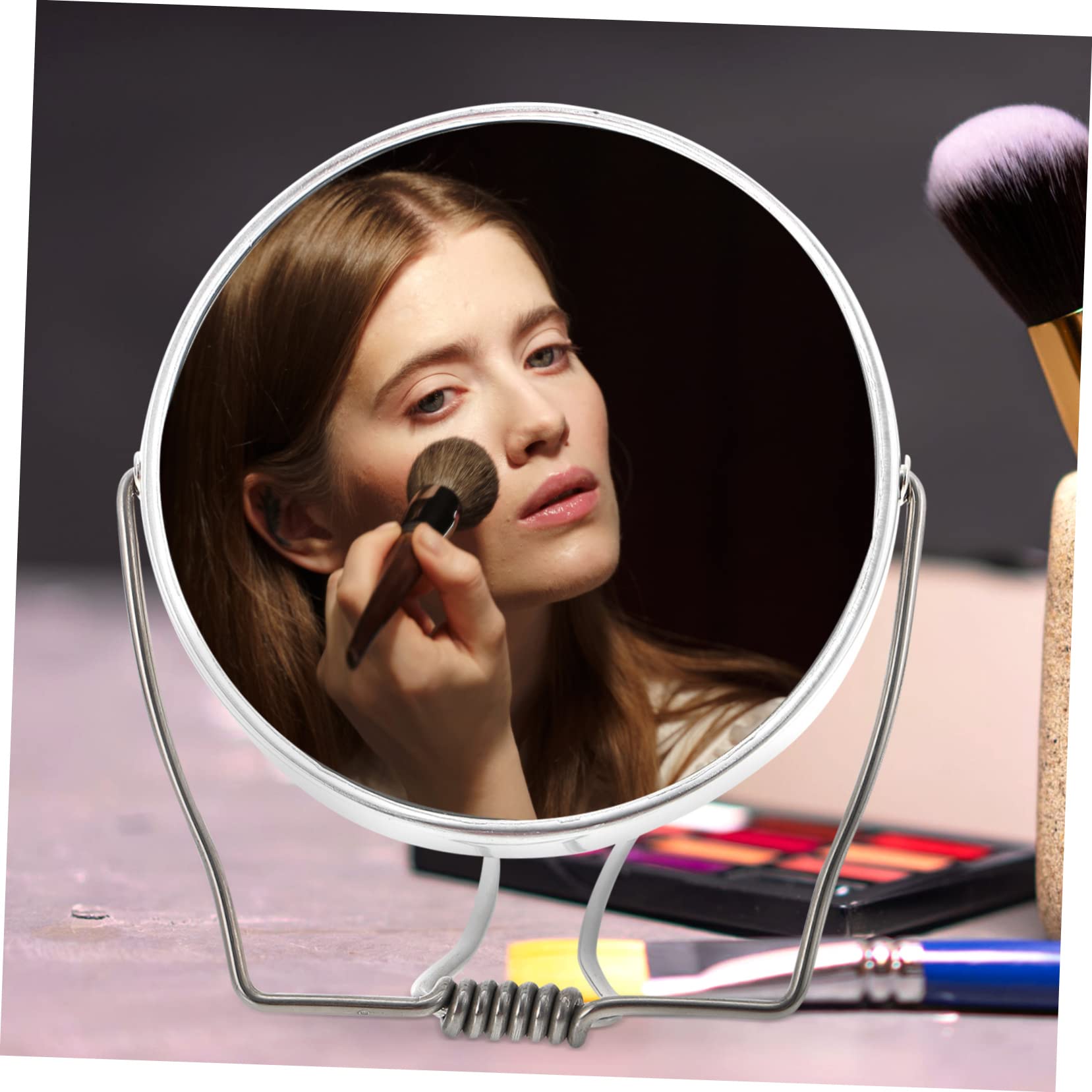 MAGICLULU 3 Set Di Specchietti Per Il Trucco Portatili Con Manico Pieghevole Per Cosmetici 2 Pezzi * 3