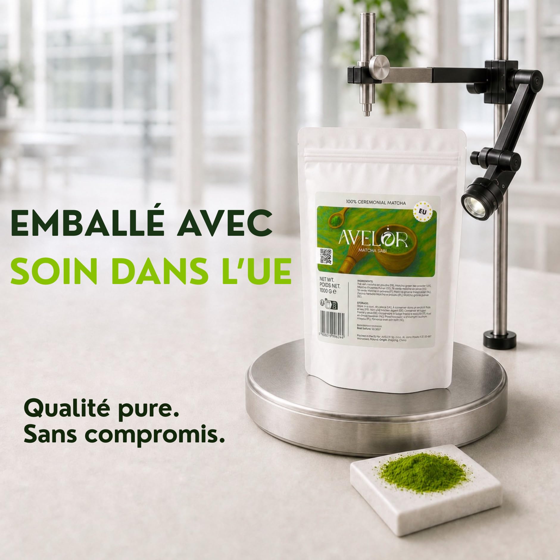 Avelor Sabi – Matcha de qualité cérémoniale – Équilibre quotidien – 500 g