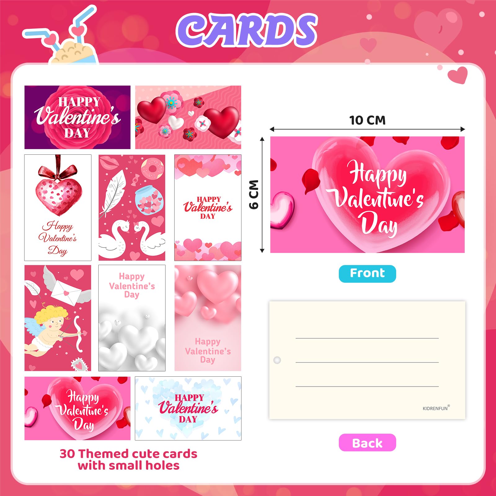 KIDRENFUN Valentines Gifts Wedding Party Bag Fillers, Valentines Day Decoration Keyrings Party Bag Fillers - Image 3