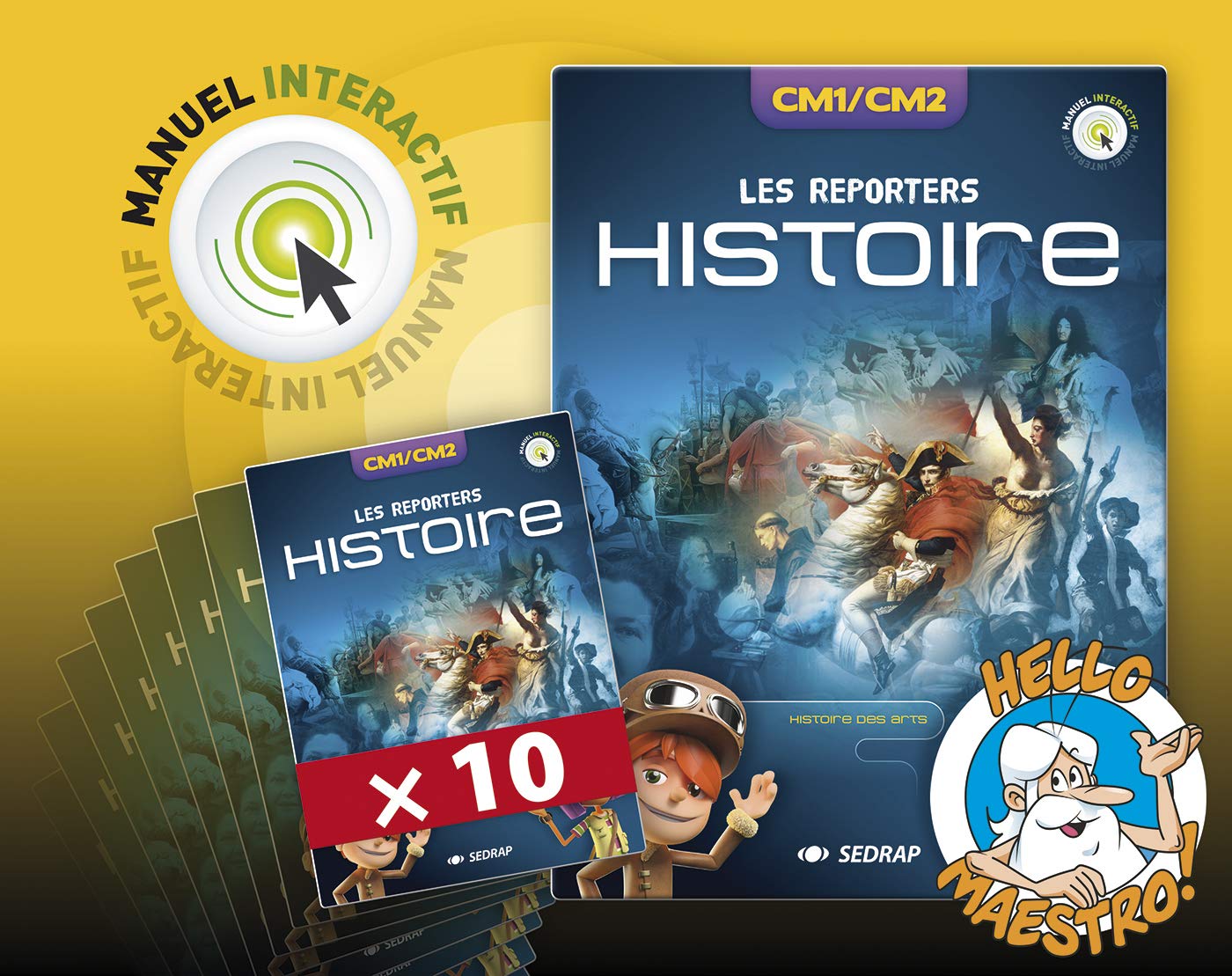 LES REPORTERS HISTOIRE-10 MANUELS+VERSION INTERACTIVE: Lots de 10 manuels