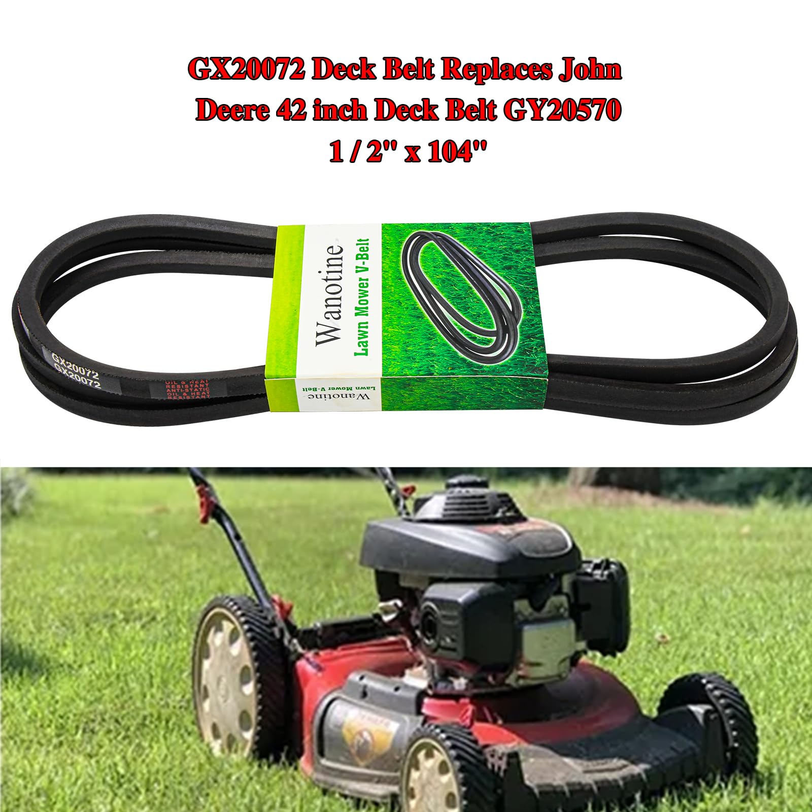 GX20072 - Cinghia Per Tosaerba, 106,7 Cm, Per John Deere D110 - Foto 4