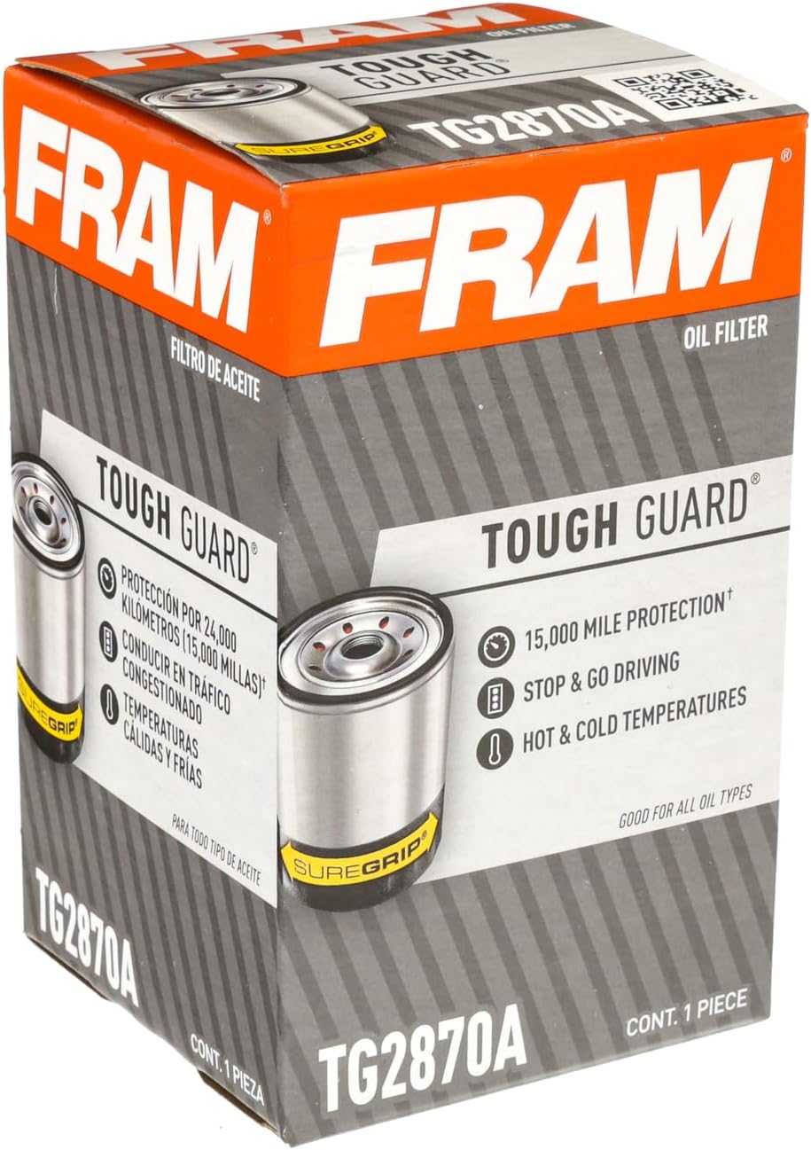 FRAM Tough Guard Replacement Oil Filter TG9461, Designed for Interval Full-Flow Changes Lasting Up to 15K Miles