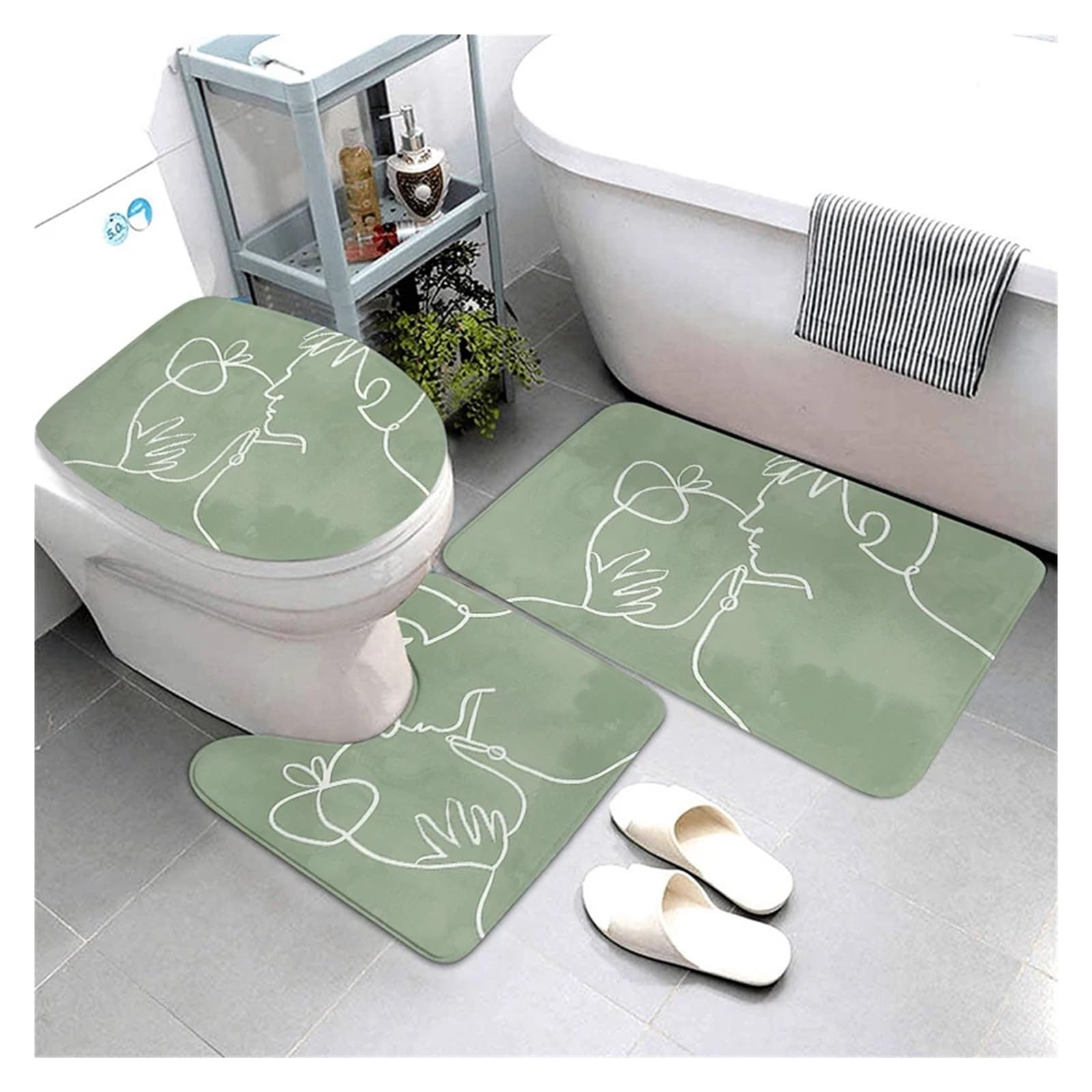 Shower Mat Bedroom Room Mat Bathtub toilet rug Anti-slip Bath Bathroom Small Rug(2208sjt-001713)