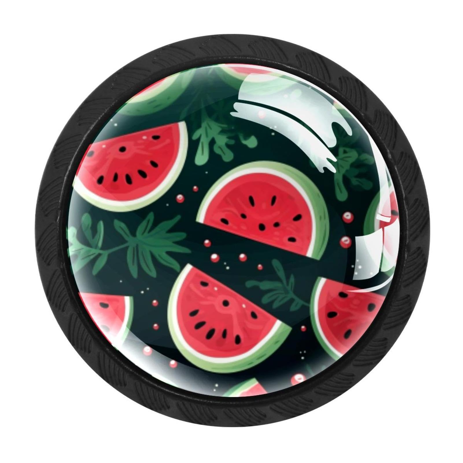 Chenzzzz Multicolored 02 4 Pack Round Cabinet Knobs For Kitchen Bathroom Closet Dresser Cabinets, Watermelon