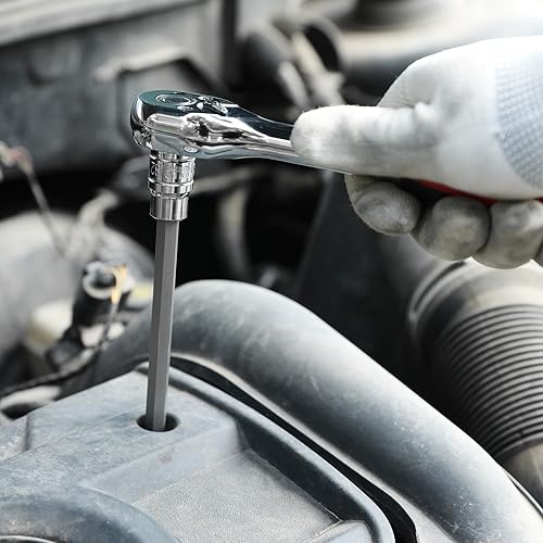 Miniatura 6 de CASOMAN Juego de dados hexagonales de extremo de bola extra largo de 38", 18 piezas Allen Socket Set, métrico y SAE, 0.118 in a 0.394 in, 18" a 38",