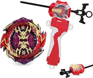 Beys Burst Booster GT B-157 Big Bang Genesis.0.Ym Starter with Battling Battle String LR (Left & Right Turning) Launcher Sparking and Launcher Grip Set(Black)