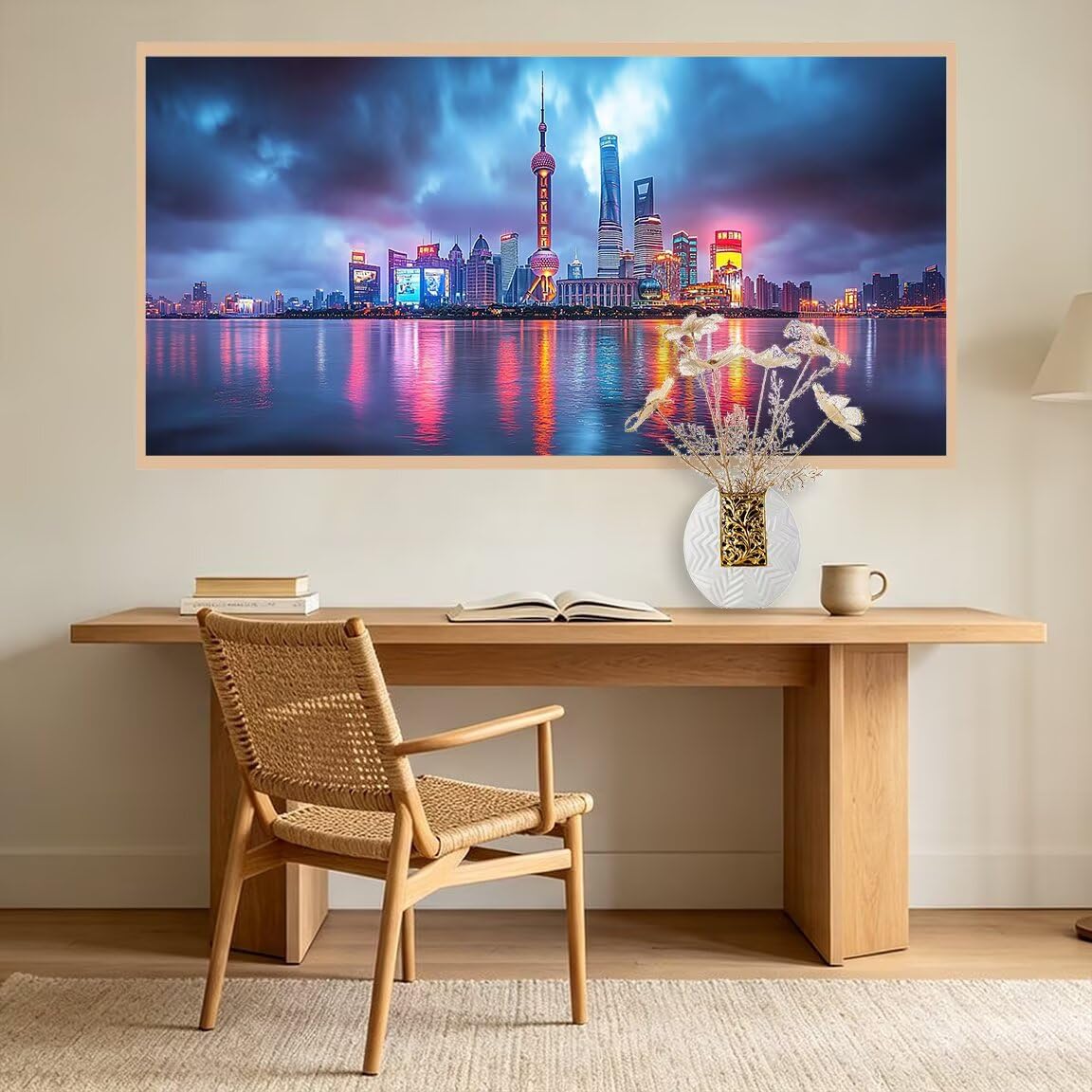 Diamond Painting Stadt, Diamond Painting Erwachsene Groß 200x100cm -0414
