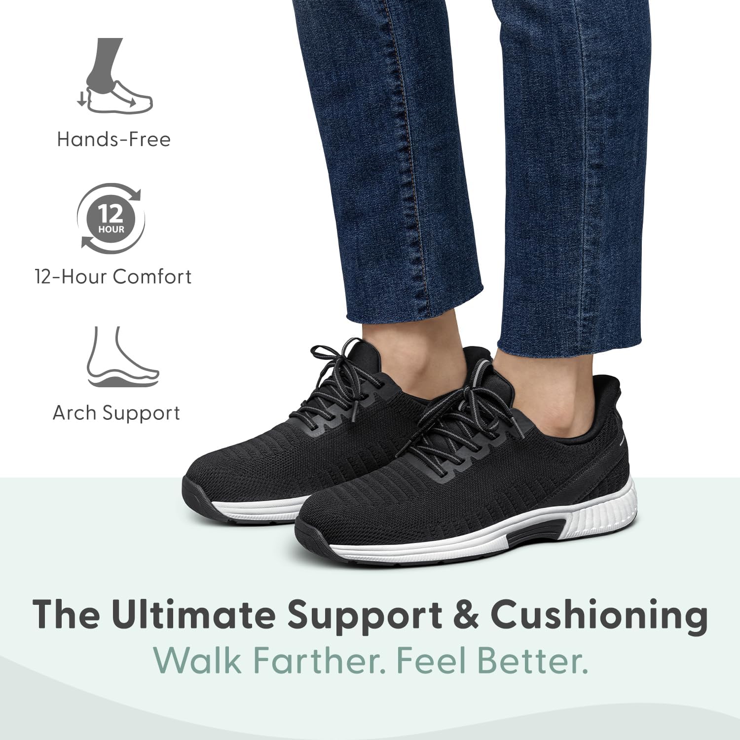 Orthofeet Women's Orthopedic Knit Kita Hands-Free Sneakers - Image 3