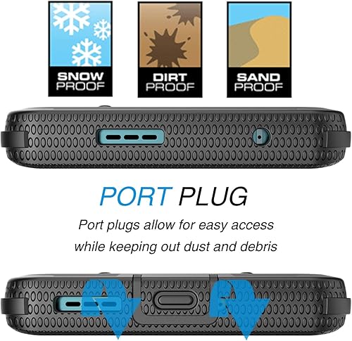 Miniatura 6 de Tekcoo Funda para Motorola Edge+ 2023  Moto Edge Plus 5G UW 2023  Edge 40 Pro X40  XT2301 Tshell Absorción de golpes Clip de cinturón de bloqueo de