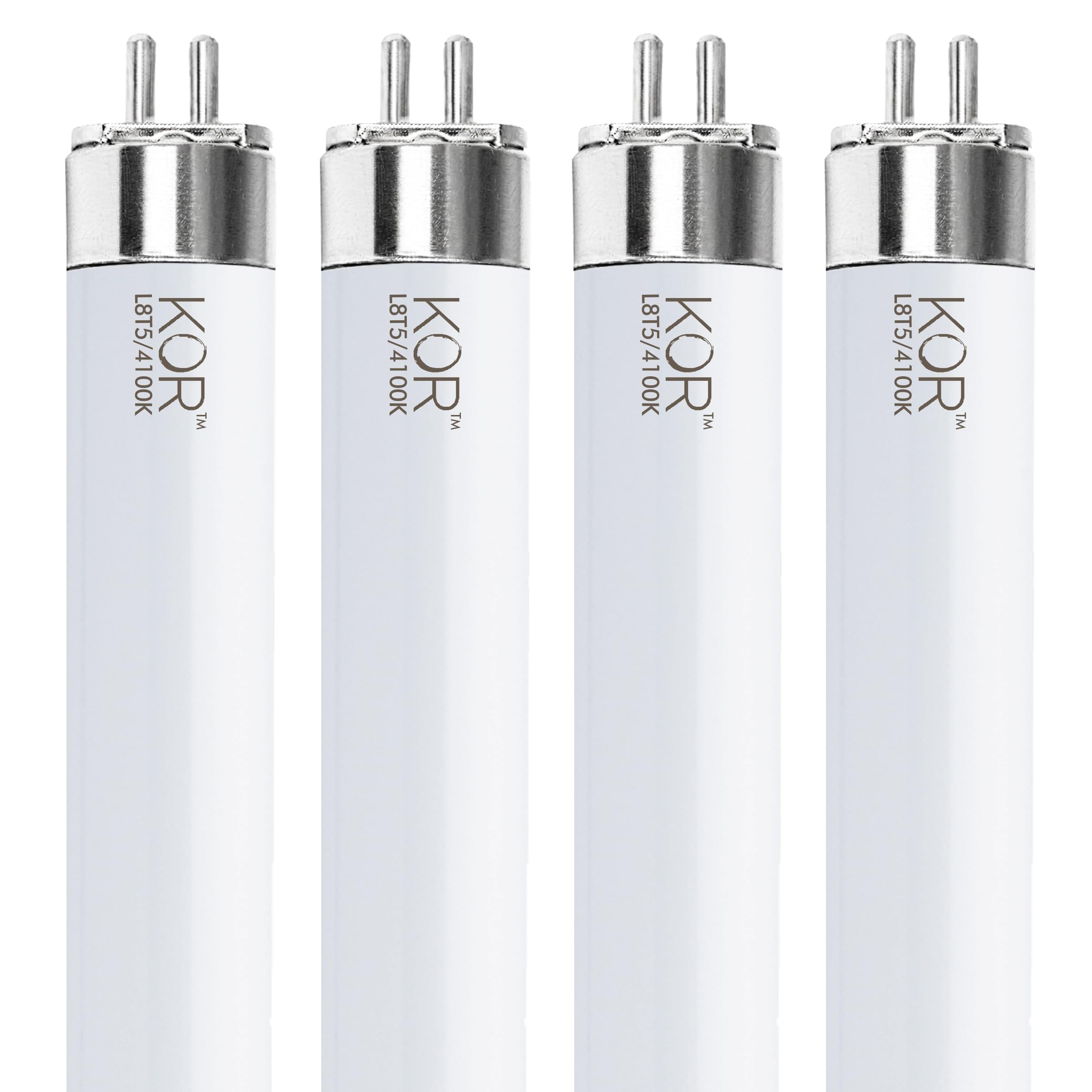 KOR F8T5/CW T5 LED Tube Light Bulbs, 12-Inch, 5W, 500 Lumens, 4