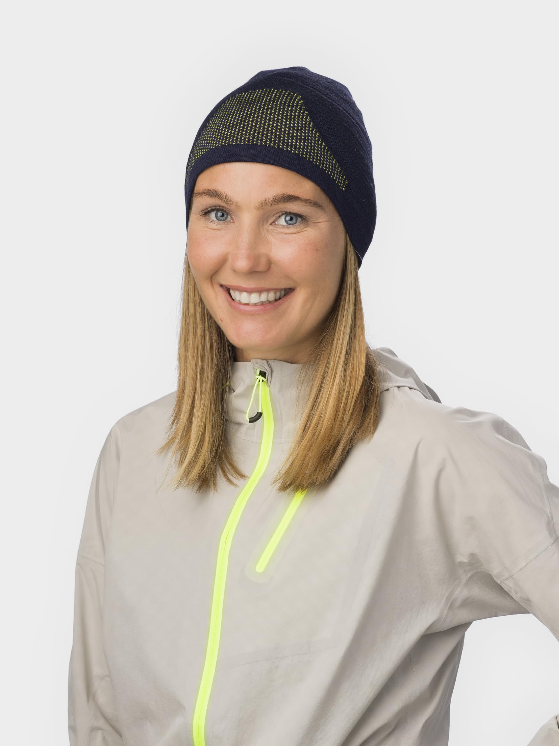 Eisbär Czapka męska i damska Active Pro - Merino Beanie Unisex funkcjonalna oddychająca czapka sportowa lekka czapka do biegania High Performance - pasuje pod kask - czepek z Austrii, niebieski
