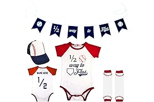 1/2 Way To First Baseball Bodysuit