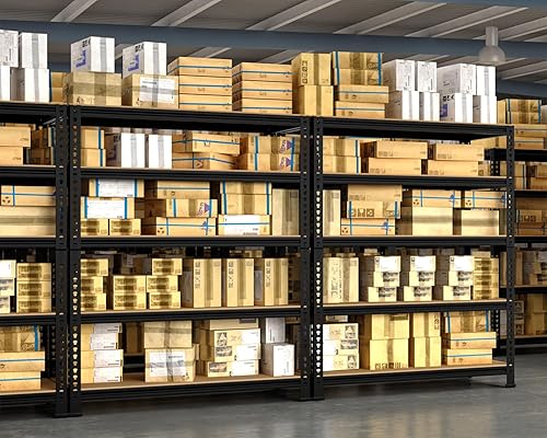 Miniatura 9 de Estantes de almacenamiento de garaje de 5 niveles, 32 pulgadas de ancho x 16 pulgadas de profundidad x 63 pulgadas de alto, estantes de metal