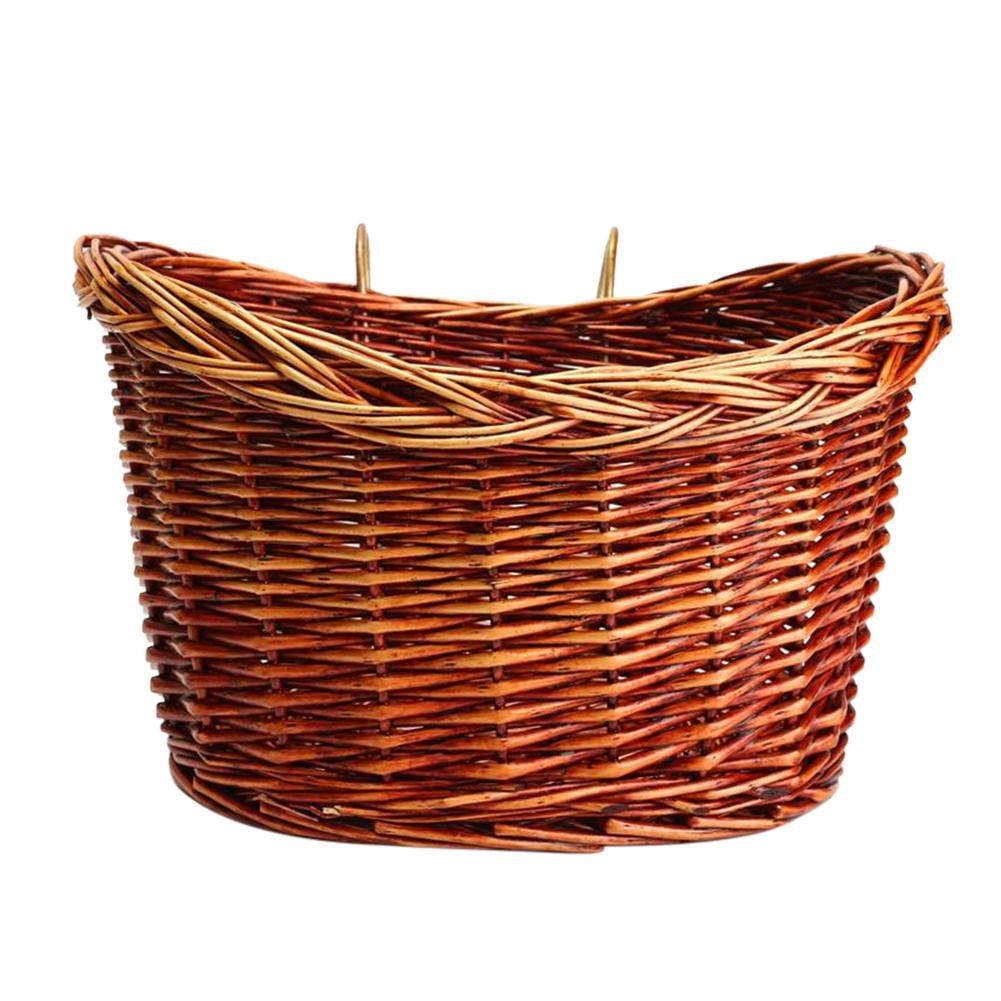 Eternitry Bike Basket Wicker Front Bicycle Baskets With Hook
