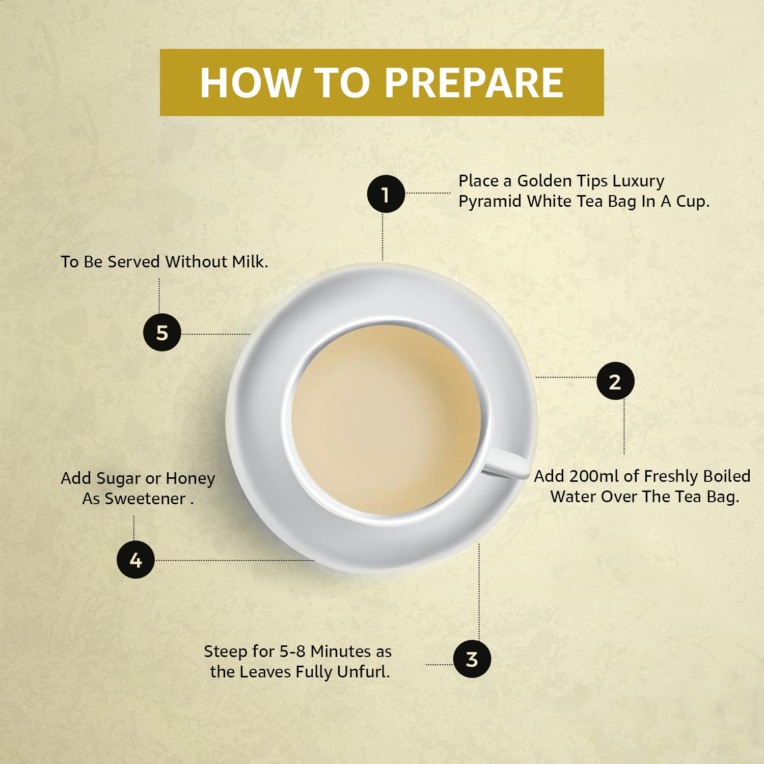 Golden Tips Darjeeling Pyramid White Tea Bag (20 cups, 30 Grams) - Image 4 thumbnail