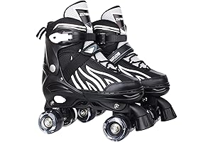 Kids Roller Skates for 5-8 Boys Girls, Adjustable Outdoor Light up Roller Skates