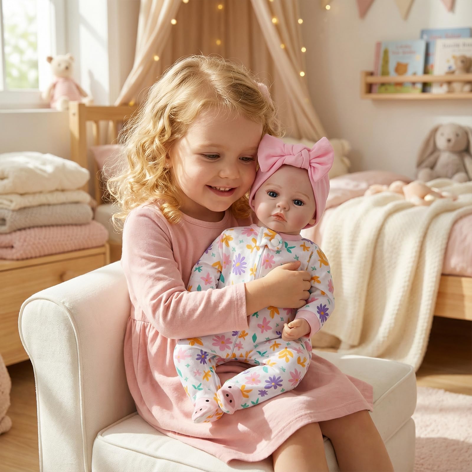 Lebensechte Reborn Baby Puppe mit Zwei Outfits - 43cm Weichkörper Babypuppe wie EIN echtes Baby, Handbemalte Details & Sichtbare Venen