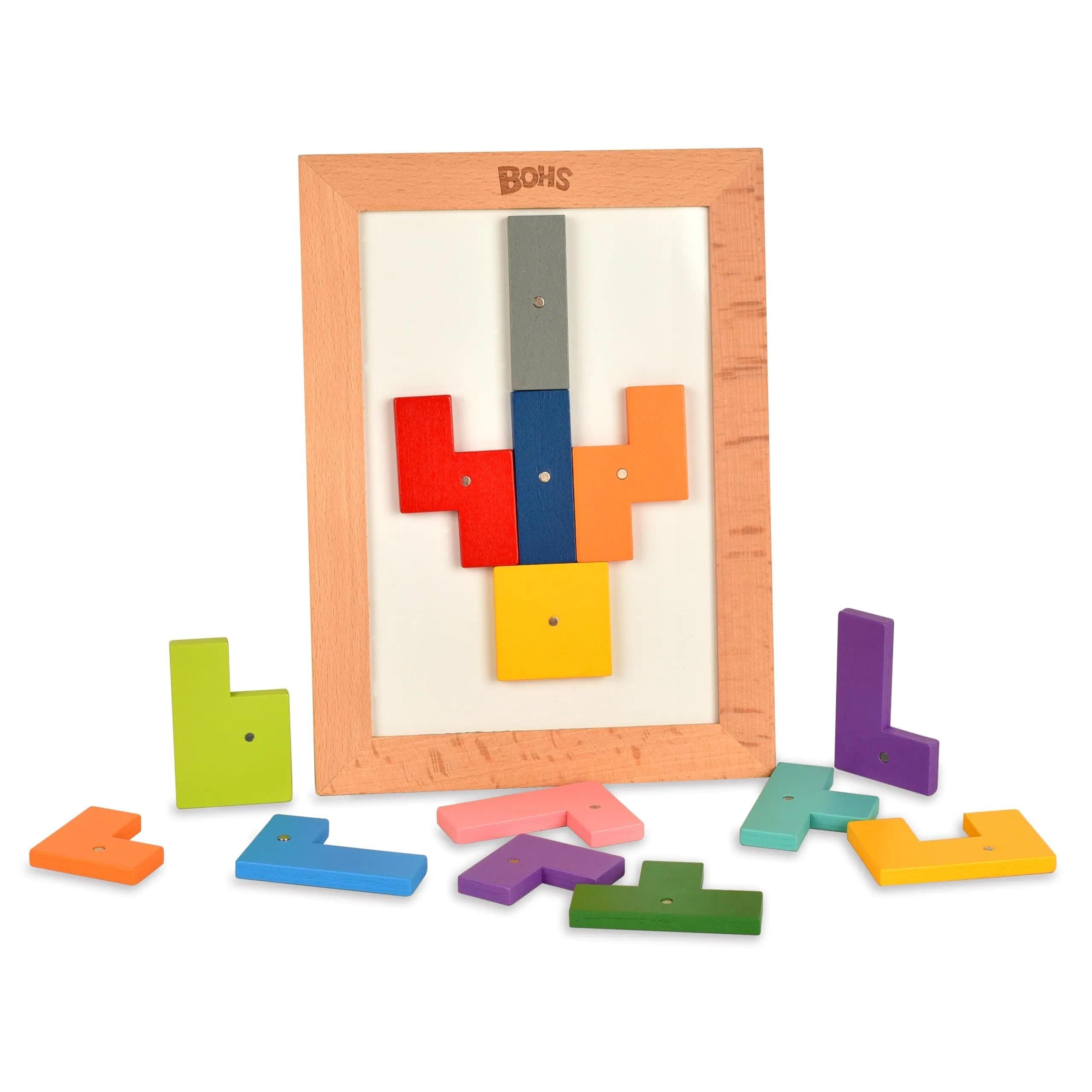 BOHS Wooden Magnetic Puzzle - Anti-Loss for Home and Travel Playing - Portable Russian Jigsaw Puzzle Brain Teaser Toy Gift for Kids