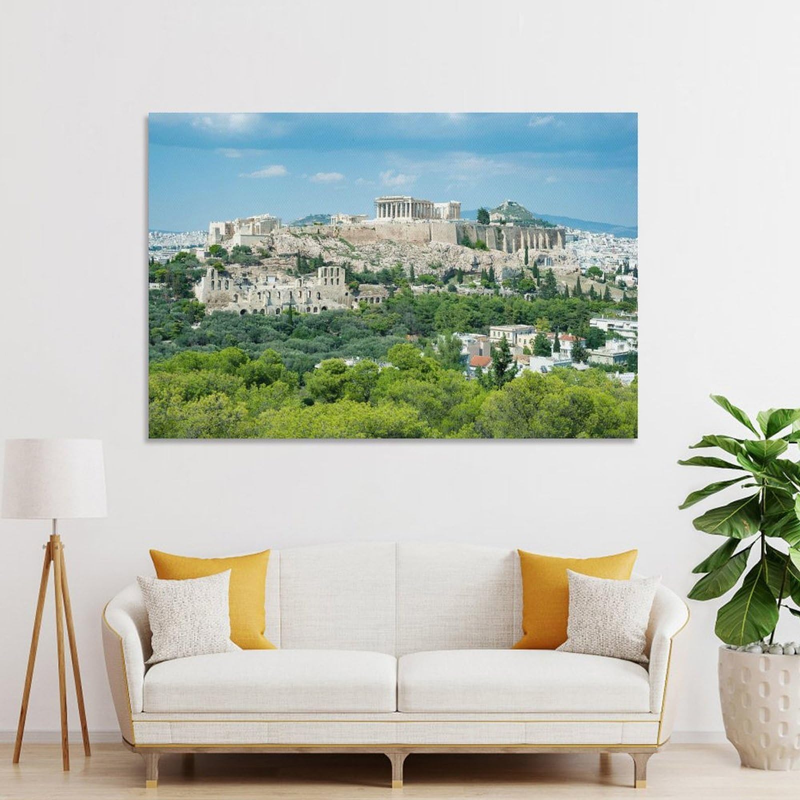 Junmoney Acropolis Decorative Wall Artwork 24x36inch(60x90cm), for Living Room, Bedroom, Office Or Hallway, Decorative Artwork with Broad Appeal