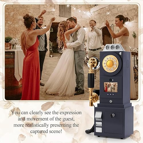 Miniatura 4 de UKBW Libro de invitados de audio de video, teléfono de boda, graba mensajes de audio de video personalizados, conserva tus ocasiones especiales,