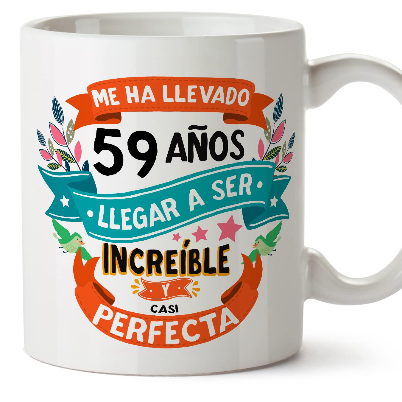 MUGFFINS Taza 80 Cumpleaños - "Me ha llevado 80 años llegar a ser increíble y casi perfecto - Regalos Desayuno Feliz Cumpleaños — view 91