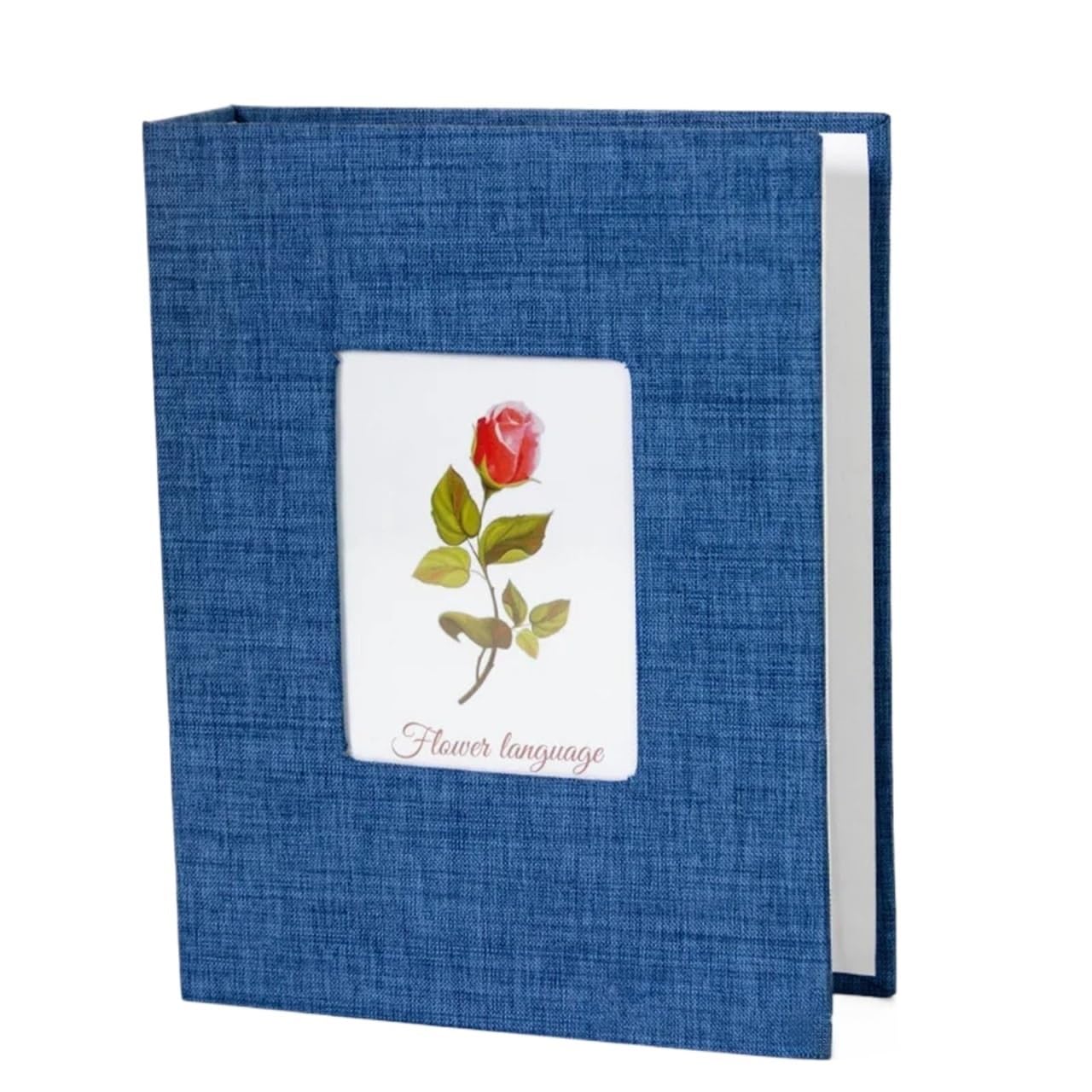 Photo Album 200 Pockets for 4x6 Photos Fabric Cover Books Slip-in Picture Albums Wedding Family Anniversary For Photo(Blue)