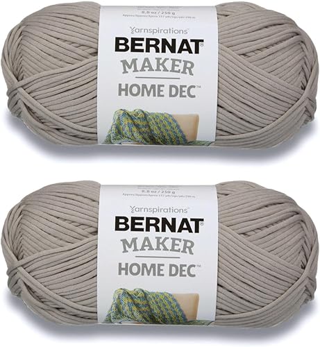 Bernat Maker Home - Hilo de arcilla de diciembre paquete de 2 unidades de 882oz88 onzas algodón 5 voluminosos 317 yardas tejido ganchillo
