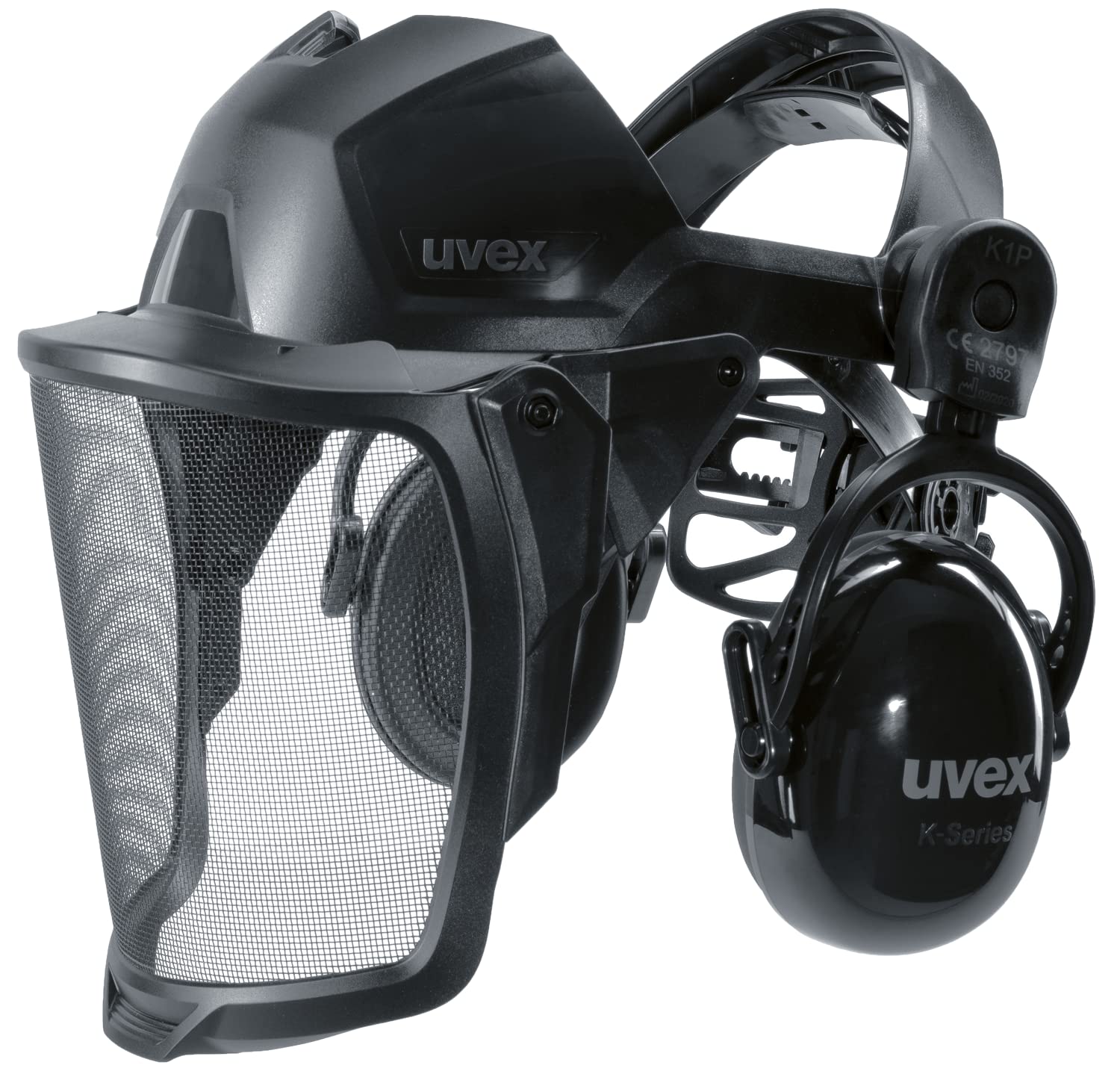 Uvex Pheos Faceguard - Visera de Rejilla (protección Facial y auditiva), Flexible