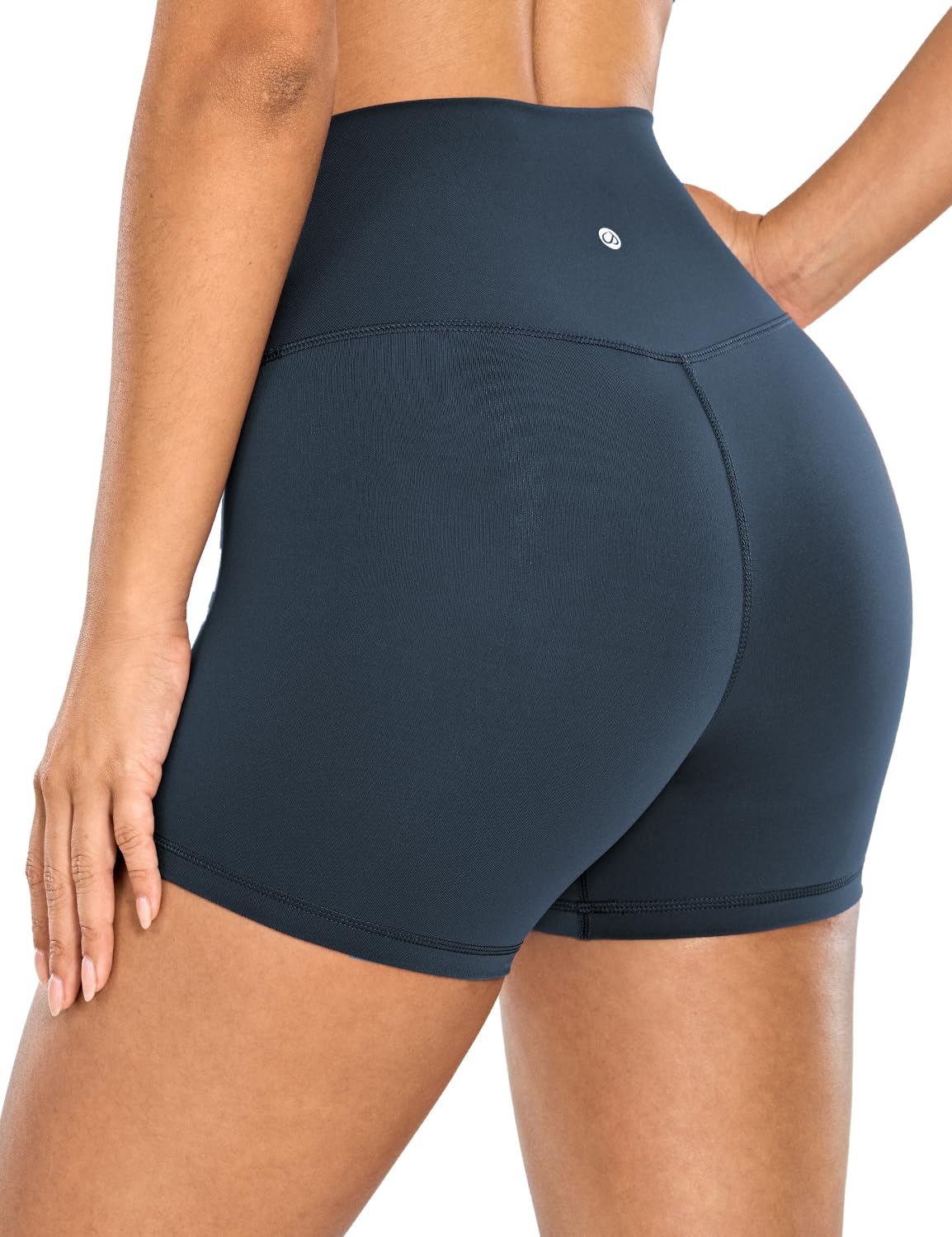 CRZ YOGAWomen's Naked Feeling Biker Shorts - 4 Inches High Waist Yoga Workout Running Gym Spandex Shorts