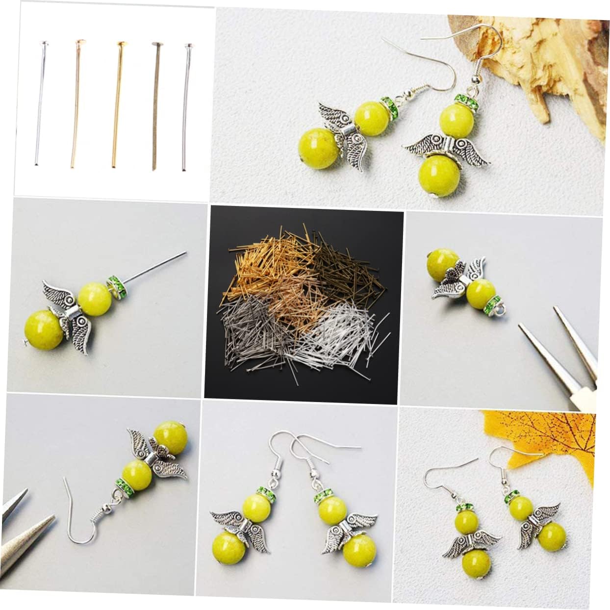 5packs Alloy T-Shaped Needle Flat Head DIY Jewelry Making Accessories for Necklace Bracelet Beading Needles for Jewelry Making