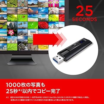 Amazon | 【 サンディスク 正規品 】無期限メーカー保証 USBメモリ 1TB