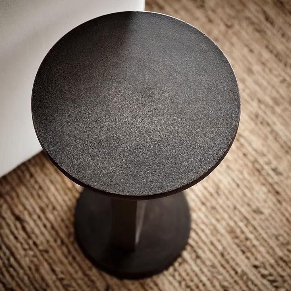 Side Table Creative Round Art Small Side Table Simple Balcony Bedroom Bedside End Tables