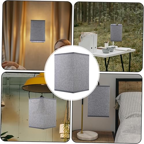 Vista 11 de VILLCASE Pantalla pequeña de lino moderna para piso, pantalla rectangular beige