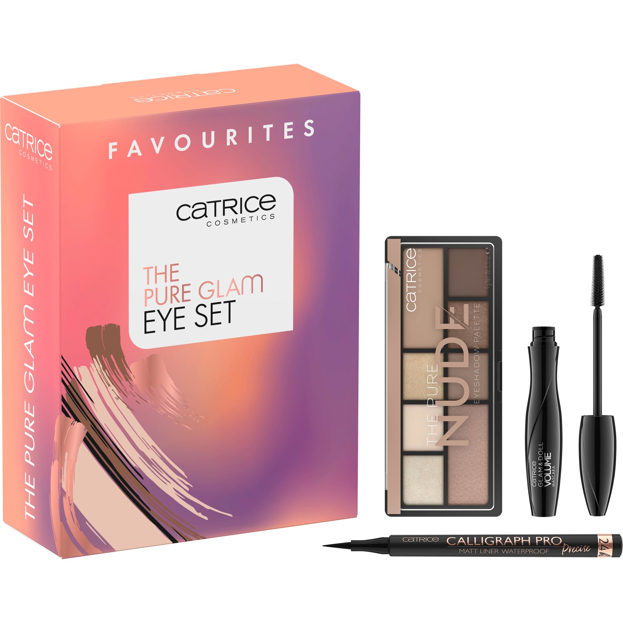 Catrice The Pure Glam Eye Set de máscara, multicolor, sin acetona, vegano, sin micropartículas de plástico, sin alcohol, 1 unidad (3 unidades)