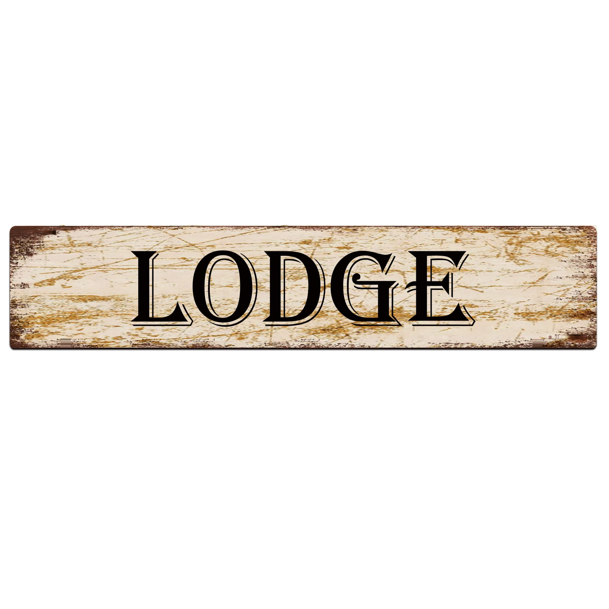 Jkfcbftp A934 Lodge Sign Vintage Metal Sign Retro Metal Plaque Bar Pub Poster Wall Art Decor Tin Sign 4X16 Inch
