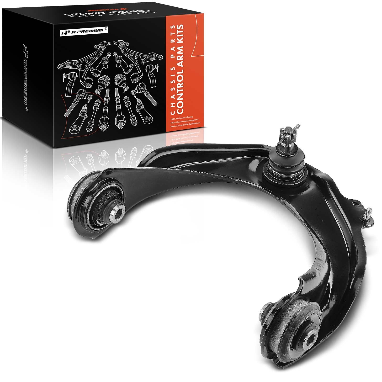 A-PremiumFront Right Upper Control Arm, with Ball Joint & Bushing, Compatible with Honda Accord 1998-2002, Acura TL 1999-2003, CL 2001-2003