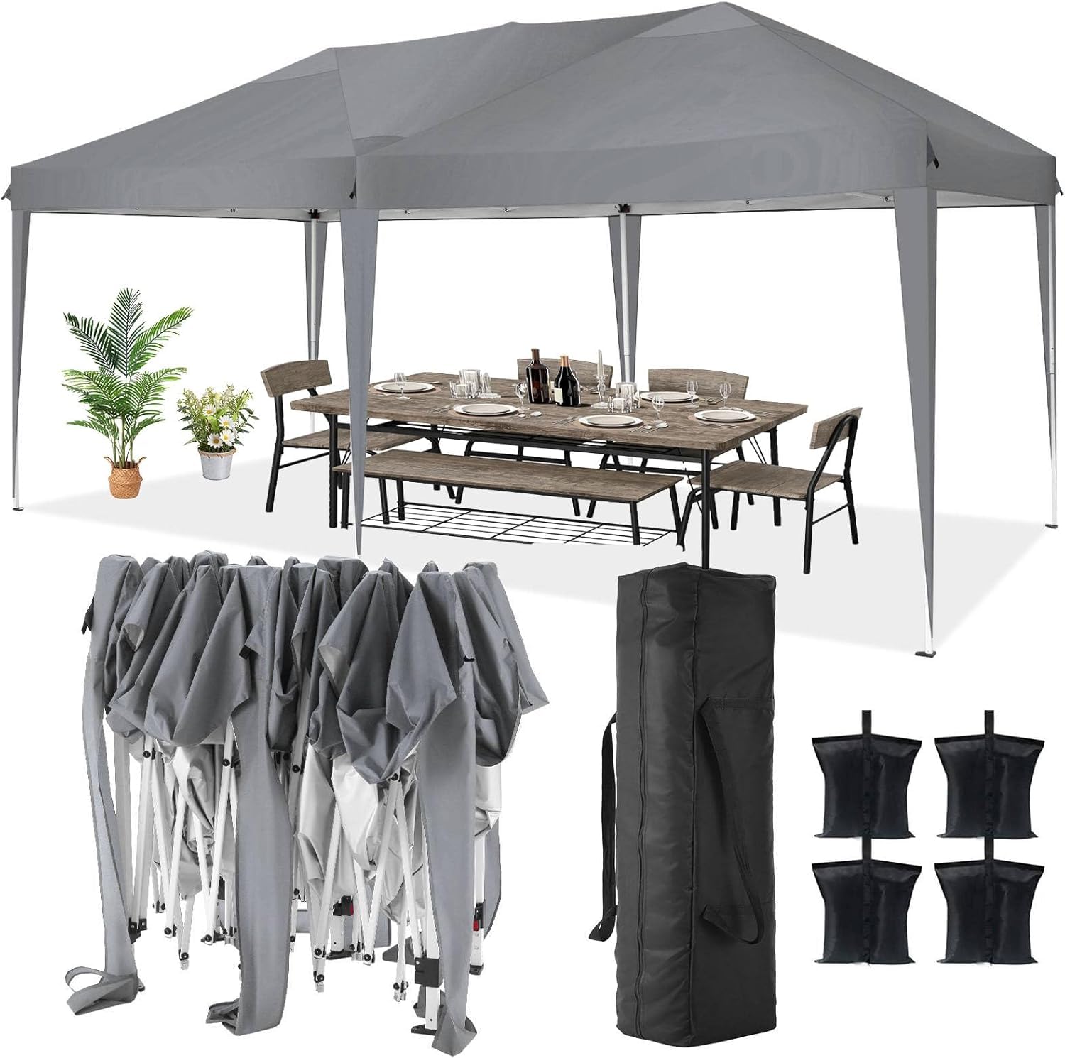COBIZI 10x20 Pop Up Canopy Tent for Parties and Weddings
COBIZI Backyard Waterproof Canopy Tent for Events
COBIZI Instan