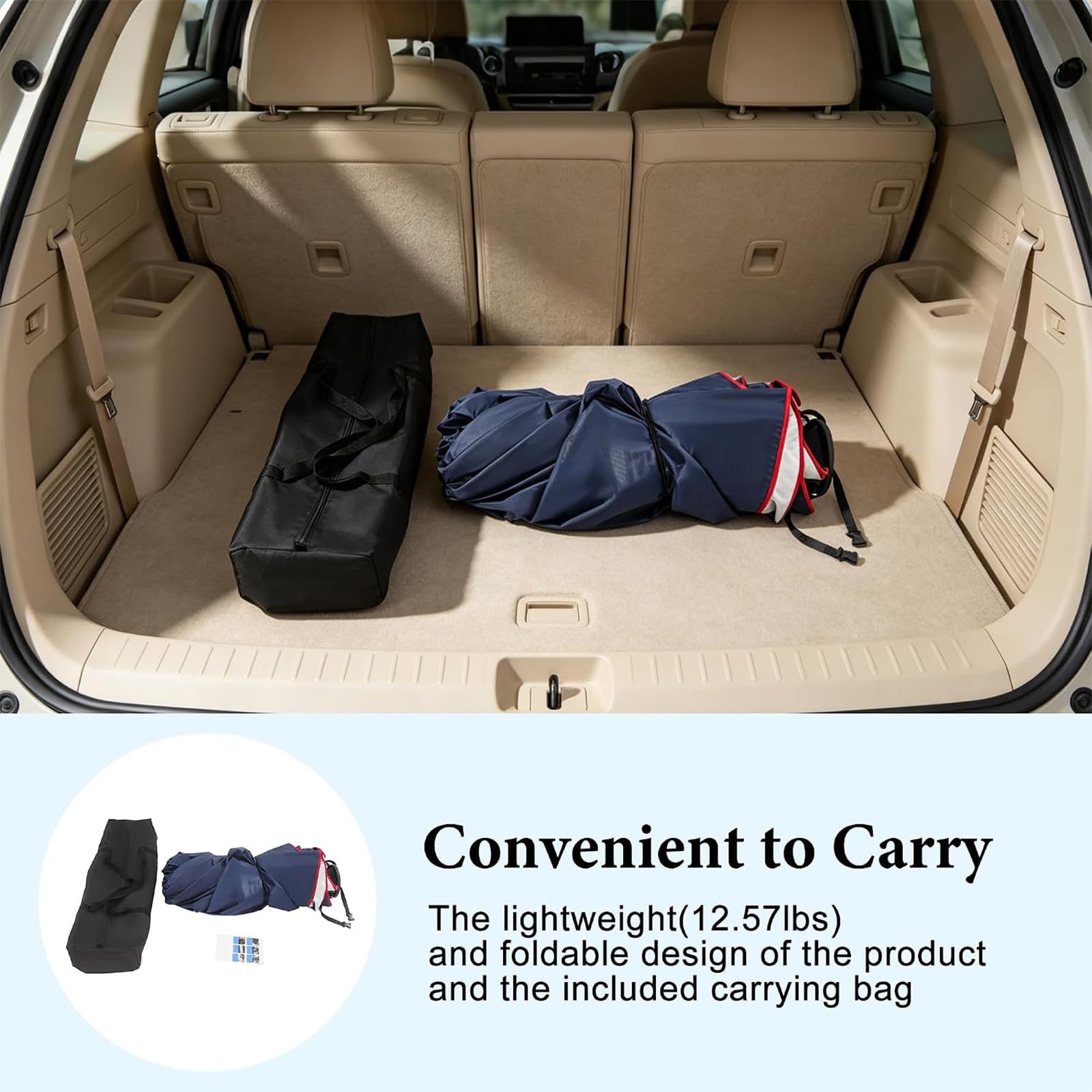 Tenda Ombrello per Auto Completamente Automatica, Carport Mobile Pieghevole Portatile, per Parcheggio Quotidiano, Saloni Auto Ed Eventi All'aperto Length-5m