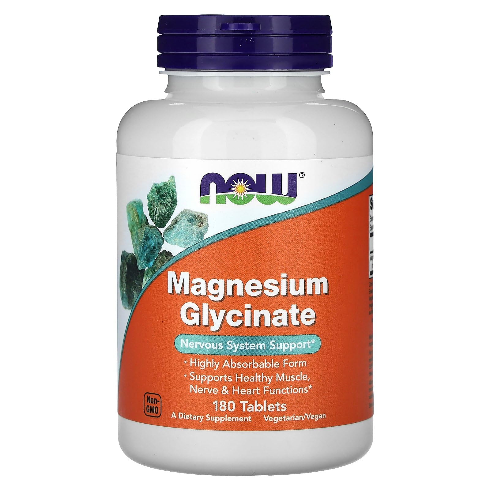 NOW Foods Supplements, Magnesium Glycinate 100 mg, Highly Absorbable Form, 180 Tablets