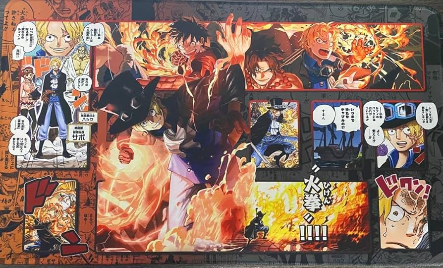 三兄弟 ルフィ エース サボ 海外 プレイマット Amazon.co.jp: ワンピ ースカード プレイマット サボ 革命軍