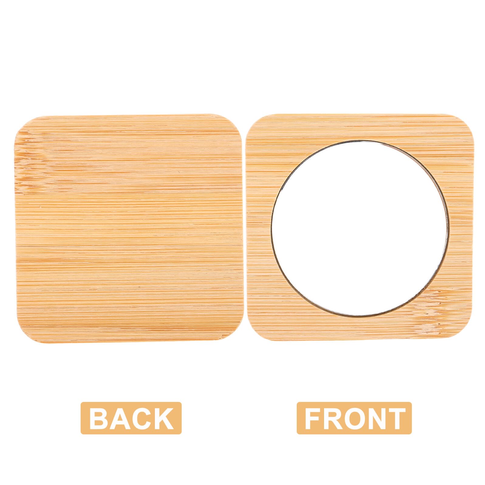 12stücke Holz Kosmetikspiegel Tragbar Kompakt Handspiegel für Reisen Make-up Details Kleiner Mini-handspiegel Holzrahmen Spiegelung Hautton